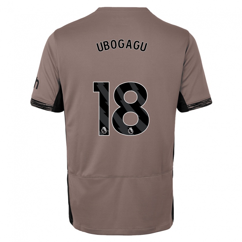 Kandiny Enfant Maillot Chioma Ubogagu #18 Beige Foncé Troisieme 2023/24 T-Shirt