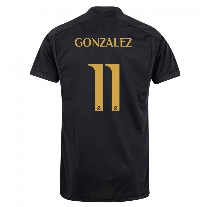 Kandiny Enfant Maillot Peter González #11 Noir Troisieme 2023/24 T-Shirt
