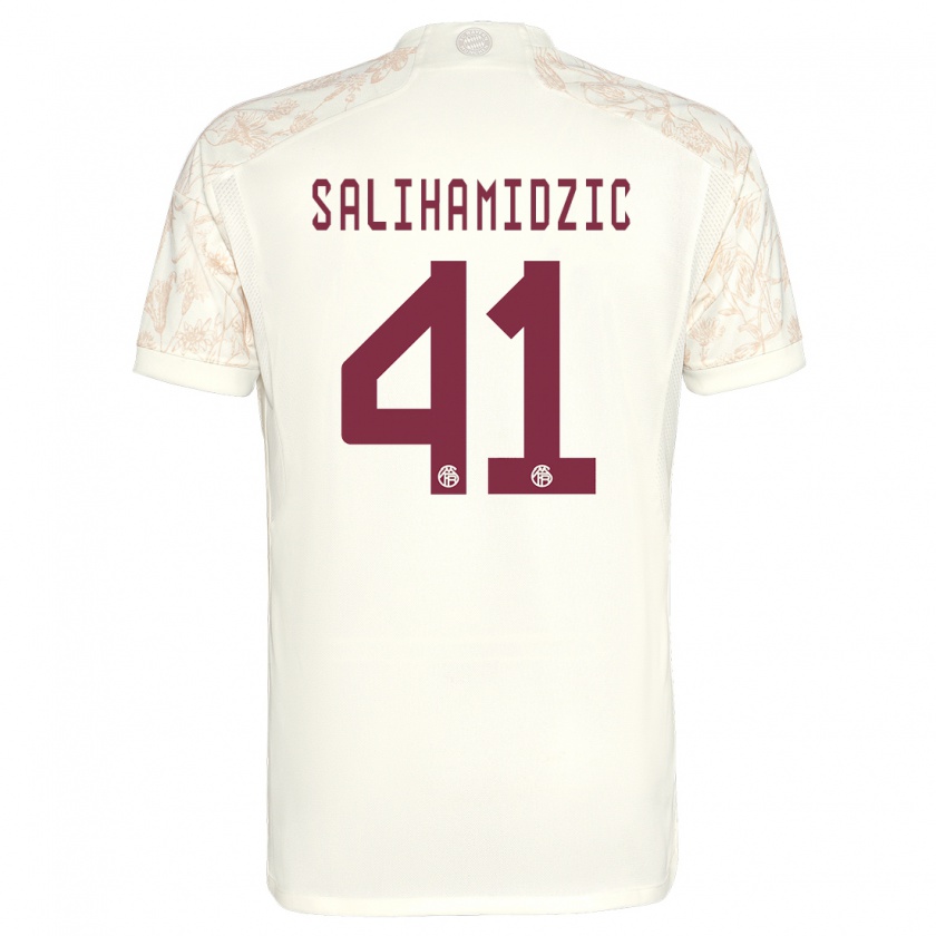 Kandiny Enfant Maillot Nick Salihamidzic #41 Blanc Cassé Troisieme 2023/24 T-Shirt