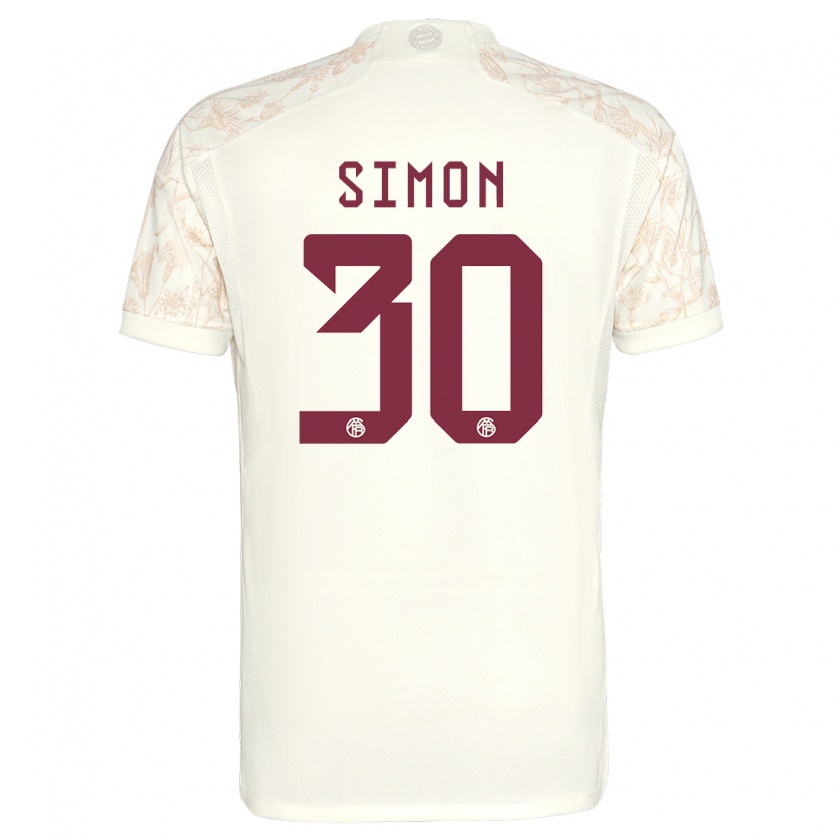 Kandiny Enfant Maillot Carolin Simon #30 Blanc Cassé Troisieme 2023/24 T-Shirt