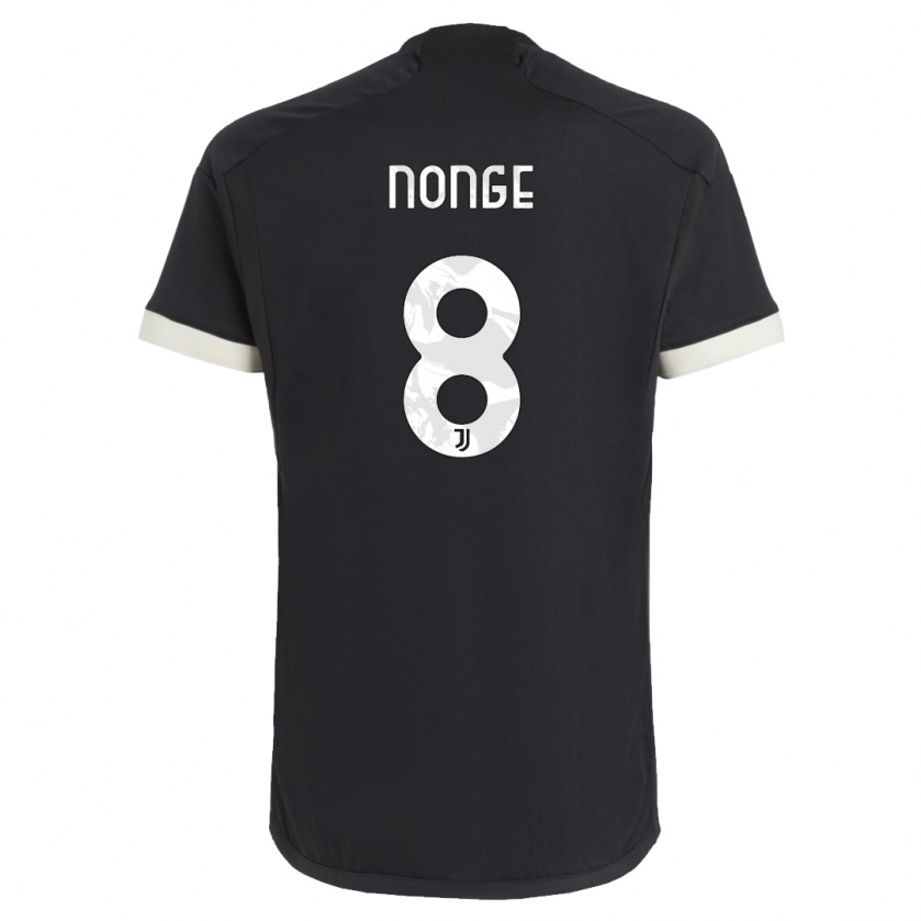 Kandiny Enfant Maillot Joseph Nonge #8 Noir Troisieme 2023/24 T-Shirt
