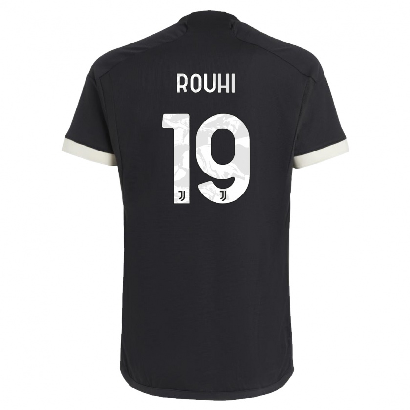 Kandiny Enfant Maillot Jonas Rouhi #19 Noir Troisieme 2023/24 T-Shirt