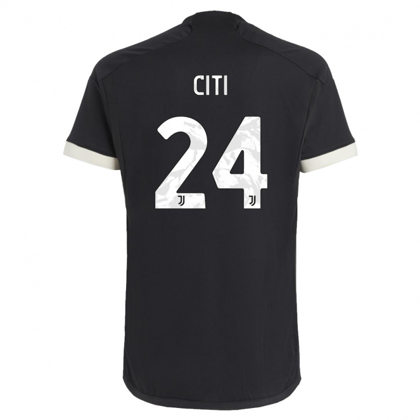 Kandiny Enfant Maillot Alessandro Citi #24 Noir Troisieme 2023/24 T-Shirt
