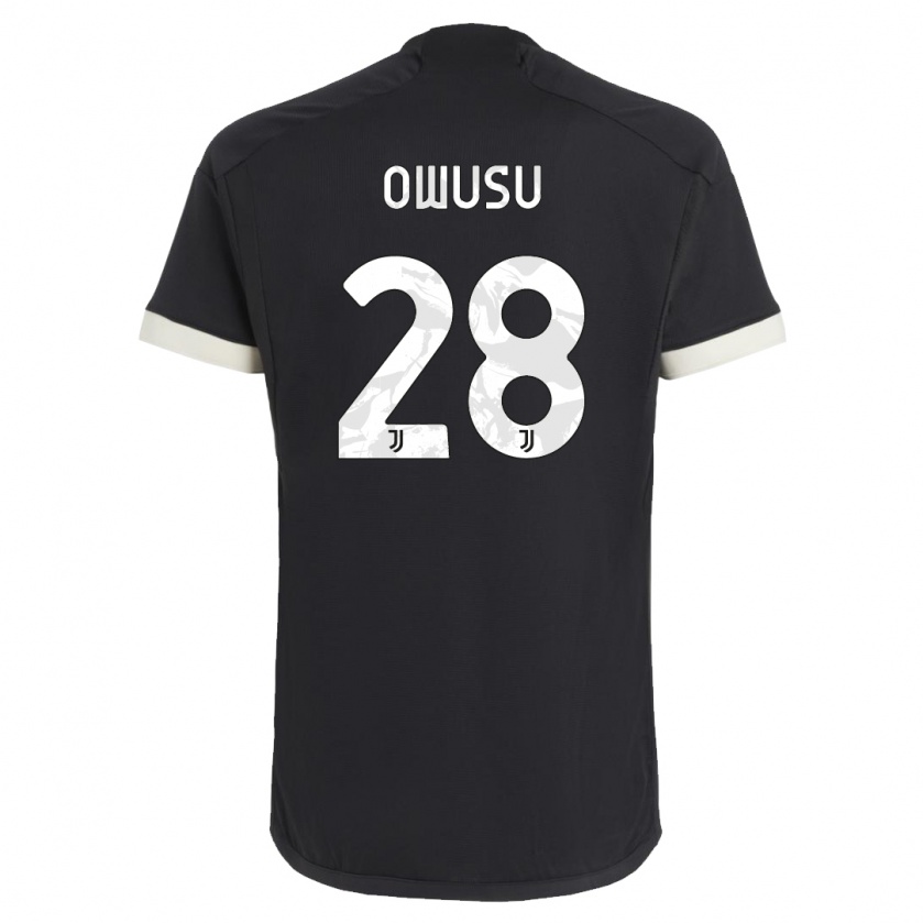 Kandiny Enfant Maillot Augusto Owusu #28 Noir Troisieme 2023/24 T-Shirt