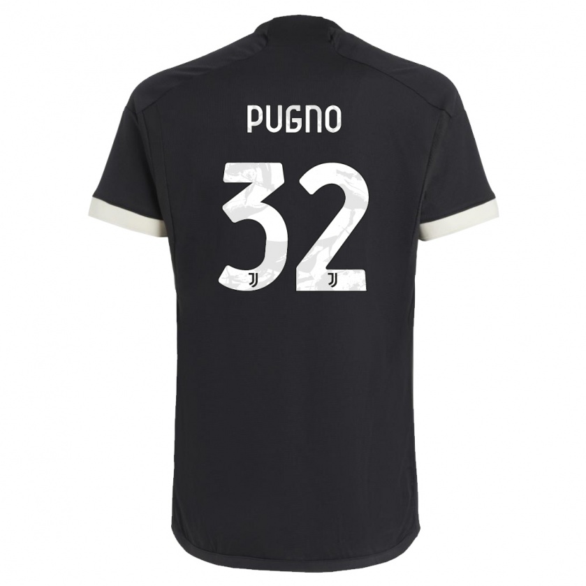 Kandiny Enfant Maillot Diego Pugno #32 Noir Troisieme 2023/24 T-Shirt