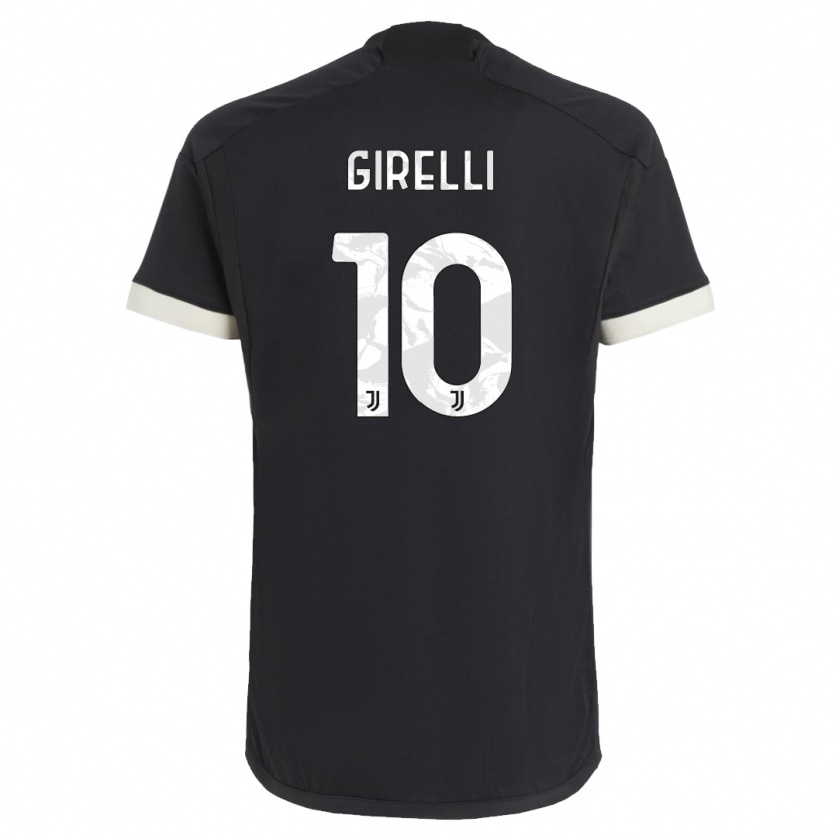 Kandiny Enfant Maillot Cristiana Girelli #10 Noir Troisieme 2023/24 T-Shirt