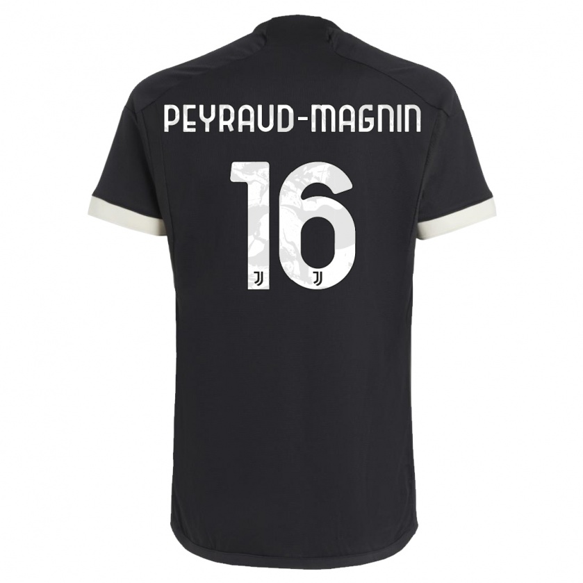 Kandiny Enfant Maillot Pauline Peyraud-Magnin #16 Noir Troisieme 2023/24 T-Shirt