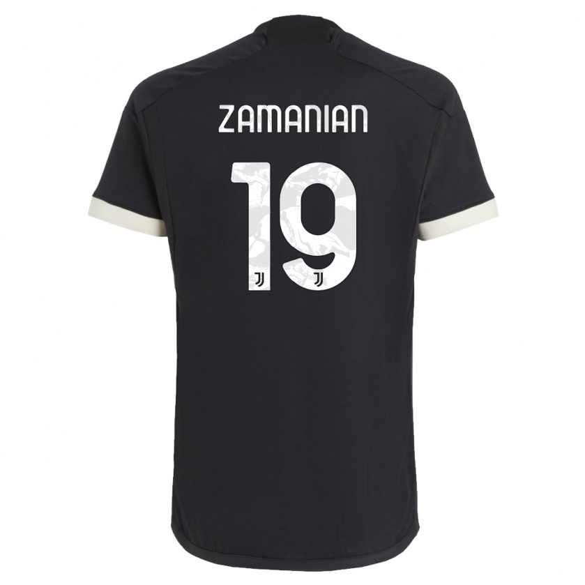 Kandiny Enfant Maillot Annahita Zamanian #19 Noir Troisieme 2023/24 T-Shirt