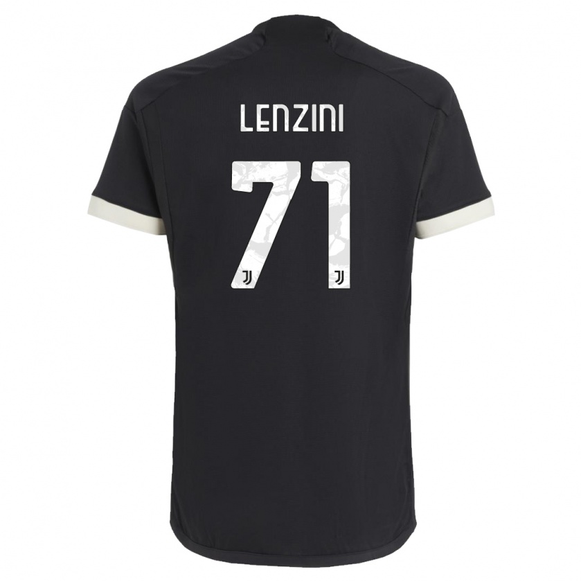 Kandiny Enfant Maillot Martina Lenzini #71 Noir Troisieme 2023/24 T-Shirt