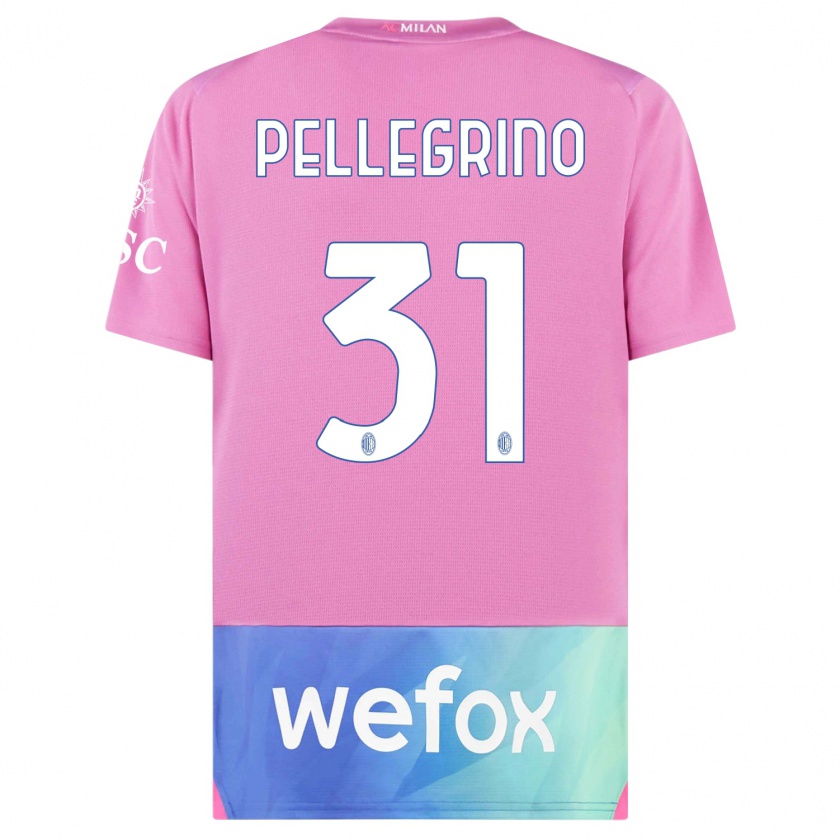 Kandiny Enfant Maillot Marco Pellegrino #31 Rose-Mauve Troisieme 2023/24 T-Shirt