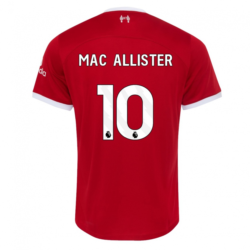 Kandiny Homme Maillot Alexis Mac Allister #10 Rouge Tenues Domicile 2023/24 T-Shirt