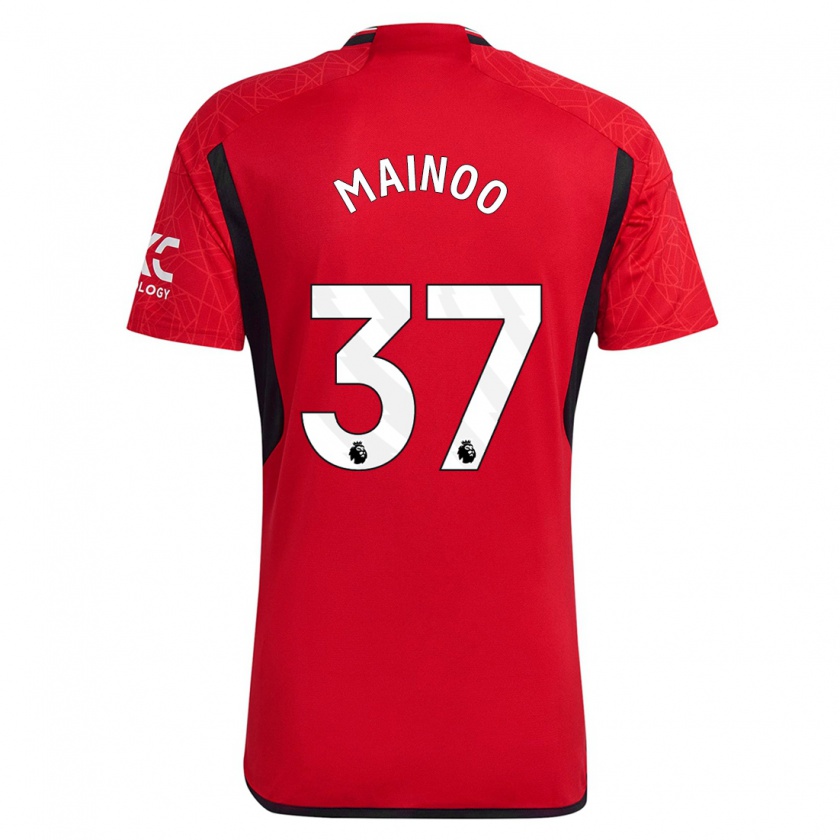 Kandiny Homme Maillot Kobbie Mainoo #37 Rouge Tenues Domicile 2023/24 T-Shirt