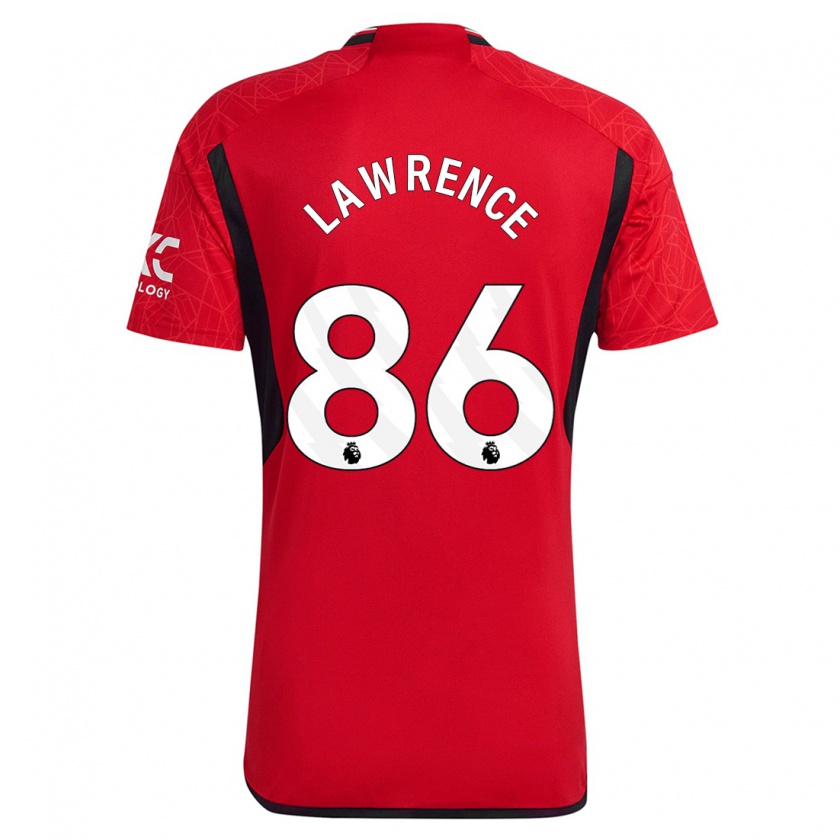 Kandiny Homme Maillot Marcus Lawrence #86 Rouge Tenues Domicile 2023/24 T-Shirt