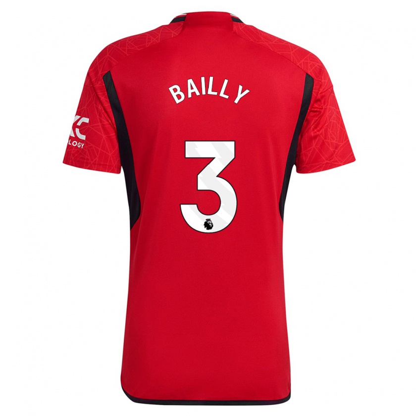 Kandiny Homme Maillot Eric Bailly #3 Rouge Tenues Domicile 2023/24 T-Shirt