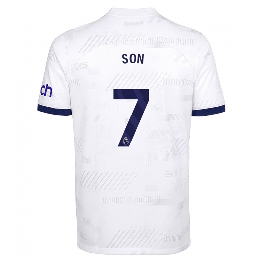 Kandiny Homme Maillot Heung-Min Son #7 Blanc Tenues Domicile 2023/24 T-Shirt
