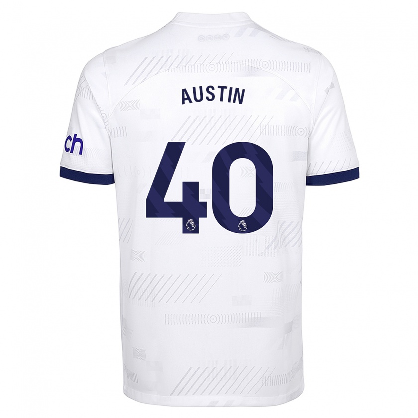 Kandiny Homme Maillot Brandon Austin #40 Blanc Tenues Domicile 2023/24 T-Shirt