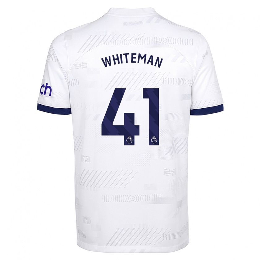 Kandiny Homme Maillot Alfie Whiteman #41 Blanc Tenues Domicile 2023/24 T-Shirt