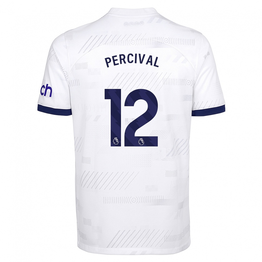 Kandiny Homme Maillot Ria Percival #12 Blanc Tenues Domicile 2023/24 T-Shirt