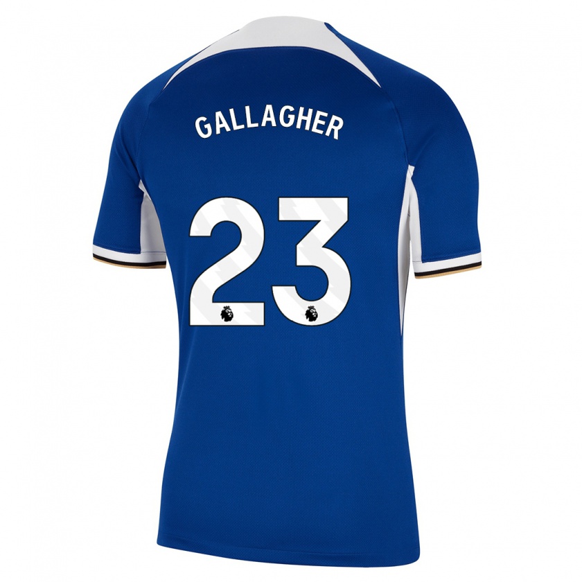 Kandiny Homme Maillot Conor Gallagher #23 Bleu Tenues Domicile 2023/24 T-Shirt