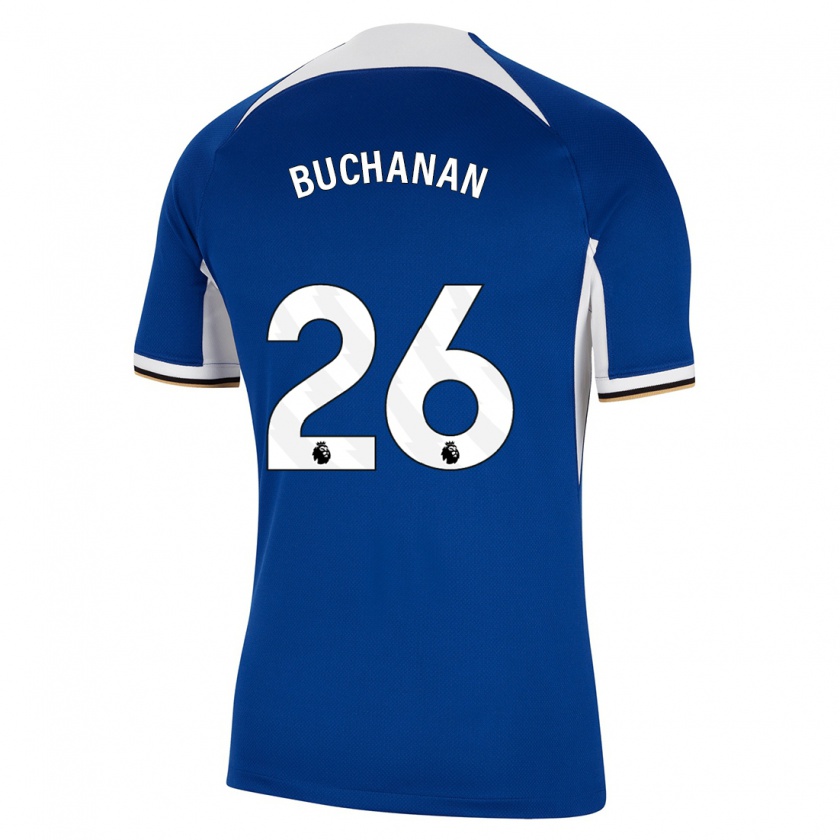 Kandiny Homme Maillot Kadeisha Buchanan #26 Bleu Tenues Domicile 2023/24 T-Shirt