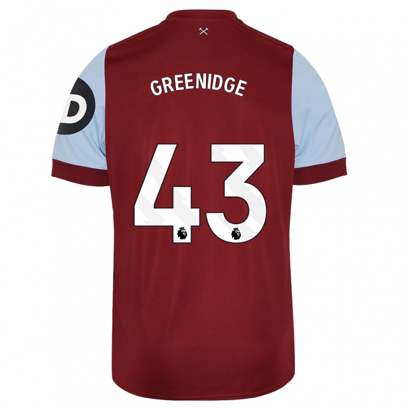Kandiny Homme Maillot Will Greenidge #43 Bordeaux Tenues Domicile 2023/24 T-Shirt