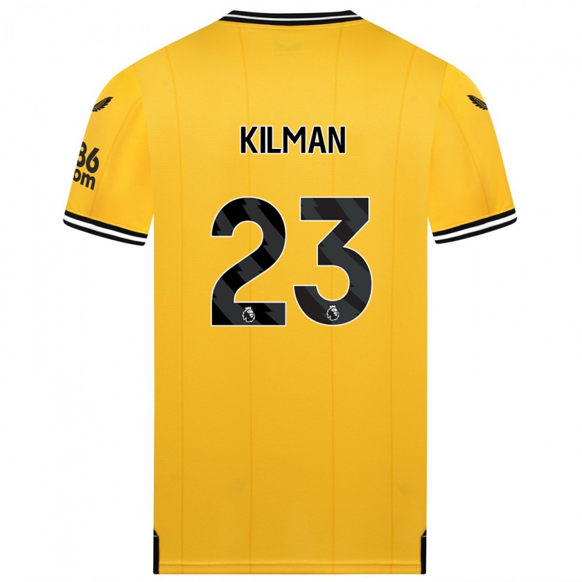 Kandiny Homme Maillot Max Kilman #23 Jaune Tenues Domicile 2023/24 T-Shirt