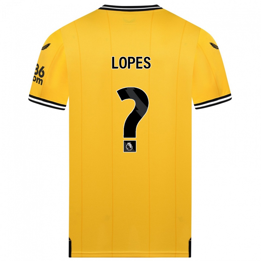 Kandiny Homme Maillot Leo Lopes #0 Jaune Tenues Domicile 2023/24 T-Shirt