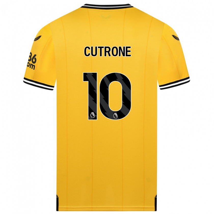 Kandiny Homme Maillot Patrick Cutrone #10 Jaune Tenues Domicile 2023/24 T-Shirt