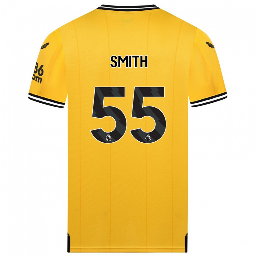 Kandiny Homme Maillot Jackson Smith #55 Jaune Tenues Domicile 2023/24 T-Shirt