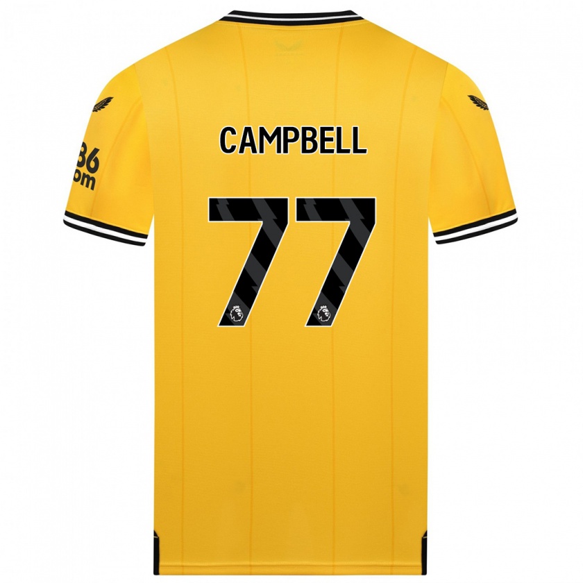 Kandiny Homme Maillot Chem Campbell #77 Jaune Tenues Domicile 2023/24 T-Shirt
