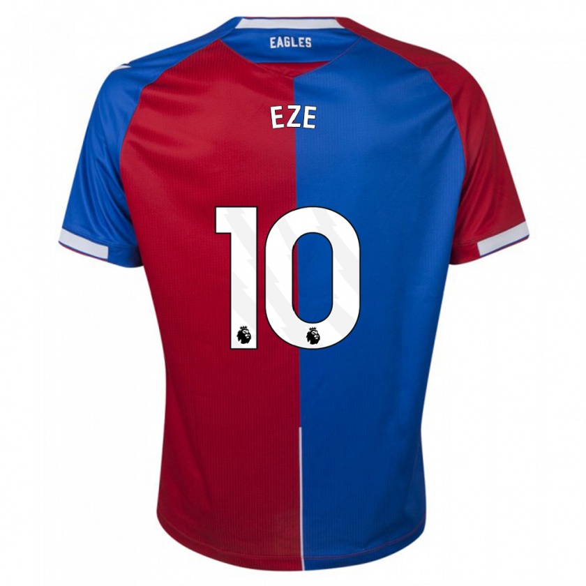 Kandiny Homme Maillot Eberechi Eze #10 Rouge Bleu Tenues Domicile 2023/24 T-Shirt