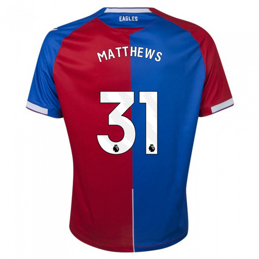 Kandiny Homme Maillot Remi Matthews #31 Rouge Bleu Tenues Domicile 2023/24 T-Shirt