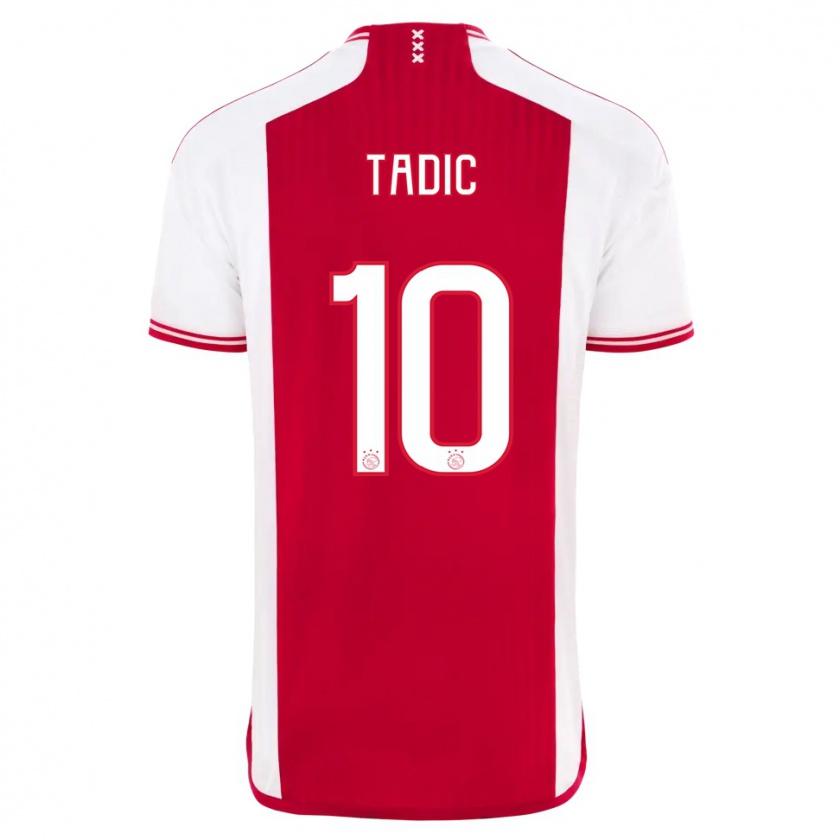 Kandiny Homme Maillot Dusan Tadic #10 Rouge Blanc Tenues Domicile 2023/24 T-Shirt