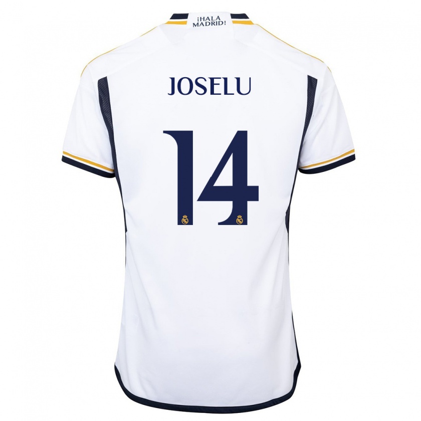 Kandiny Homme Maillot Joselu #14 Blanc Tenues Domicile 2023/24 T-Shirt