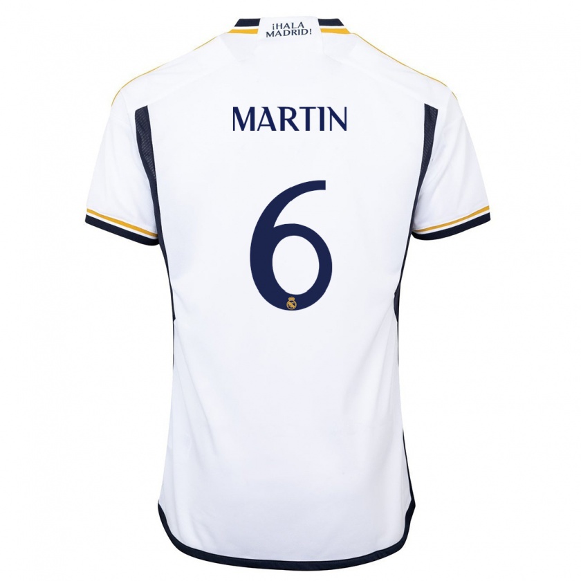 Kandiny Homme Maillot Mario Martín #6 Blanc Tenues Domicile 2023/24 T-Shirt
