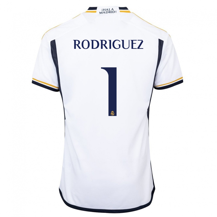 Kandiny Homme Maillot Misa Rodriguez #1 Blanc Tenues Domicile 2023/24 T-Shirt