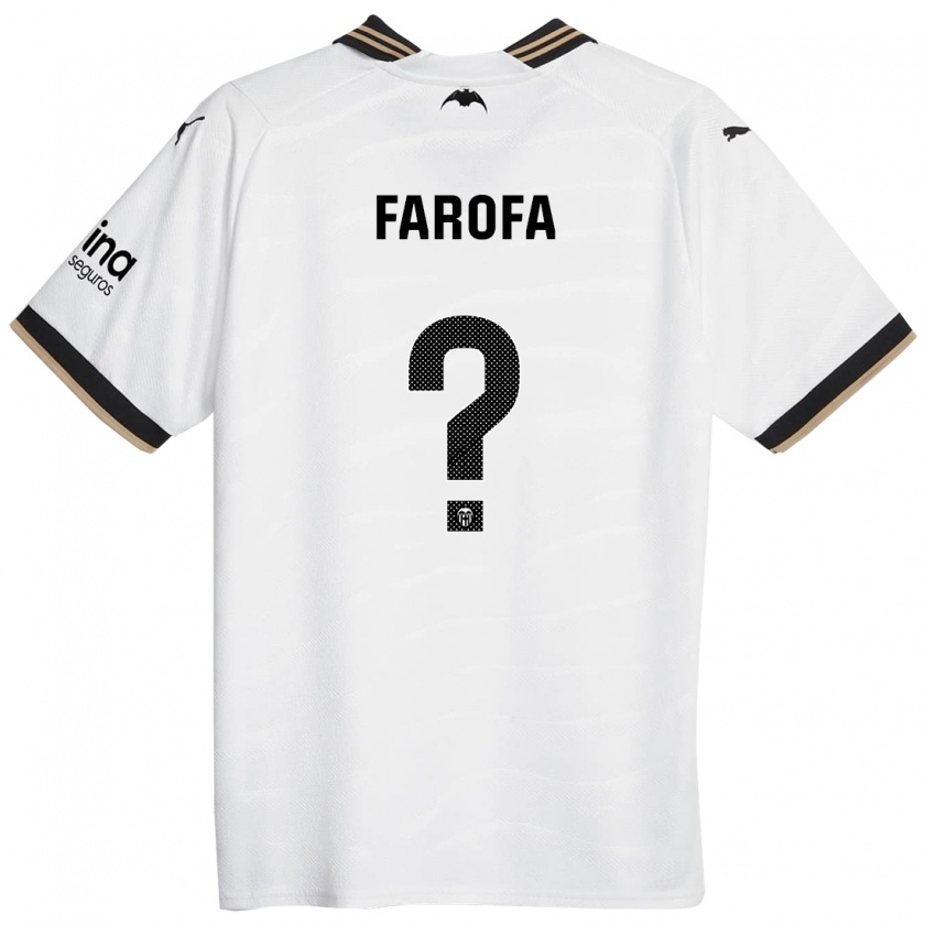 Kandiny Homme Maillot Rodrigo Farofa #0 Blanc Tenues Domicile 2023/24 T-Shirt