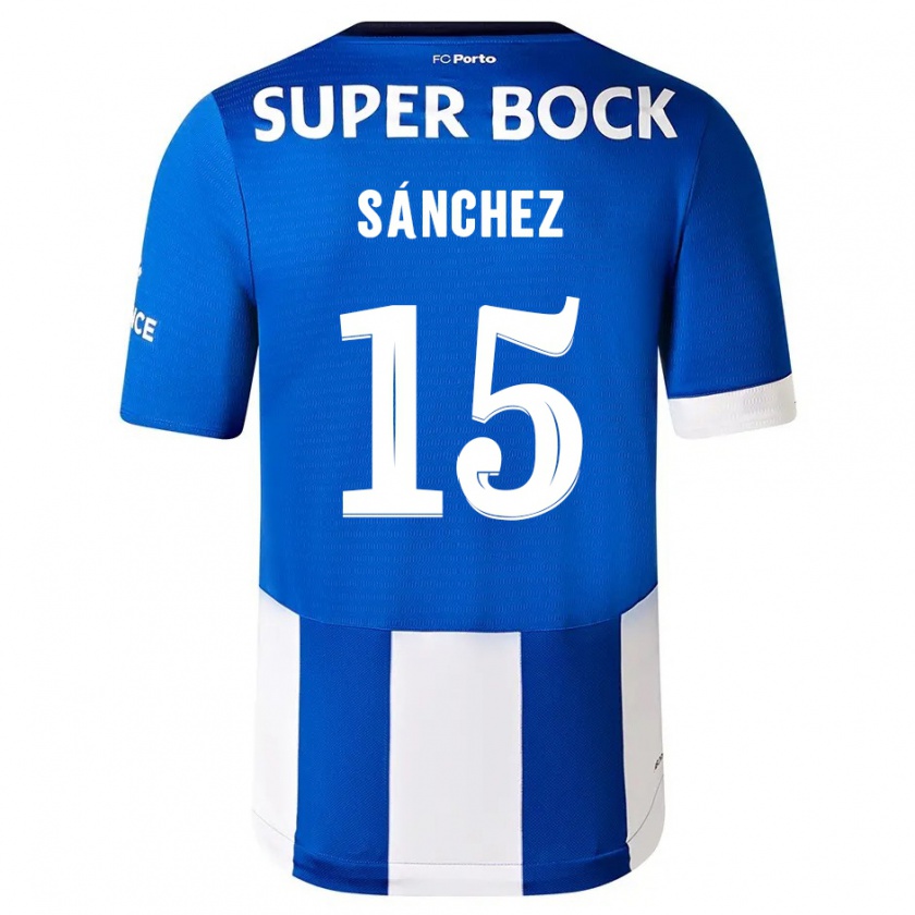 Kandiny Homme Maillot Jorge Sánchez #15 Bleu Blanc Tenues Domicile 2023/24 T-Shirt