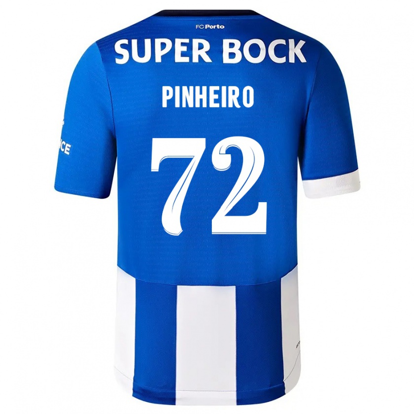 Kandiny Homme Maillot Rodrigo Pinheiro #72 Bleu Blanc Tenues Domicile 2023/24 T-Shirt