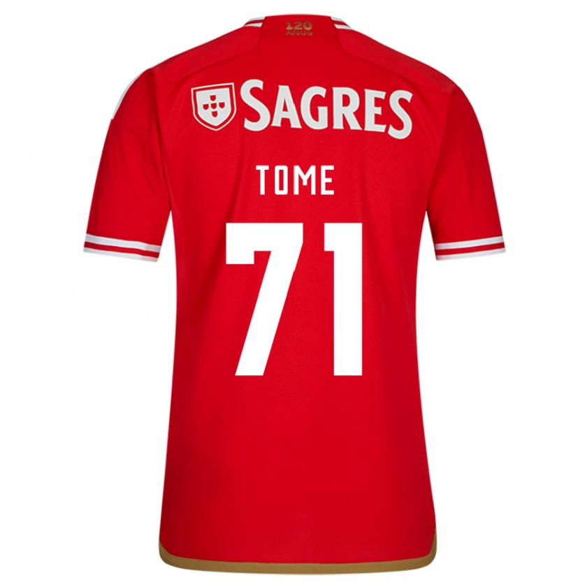 Kandiny Homme Maillot João Tomé #71 Rouge Tenues Domicile 2023/24 T-Shirt