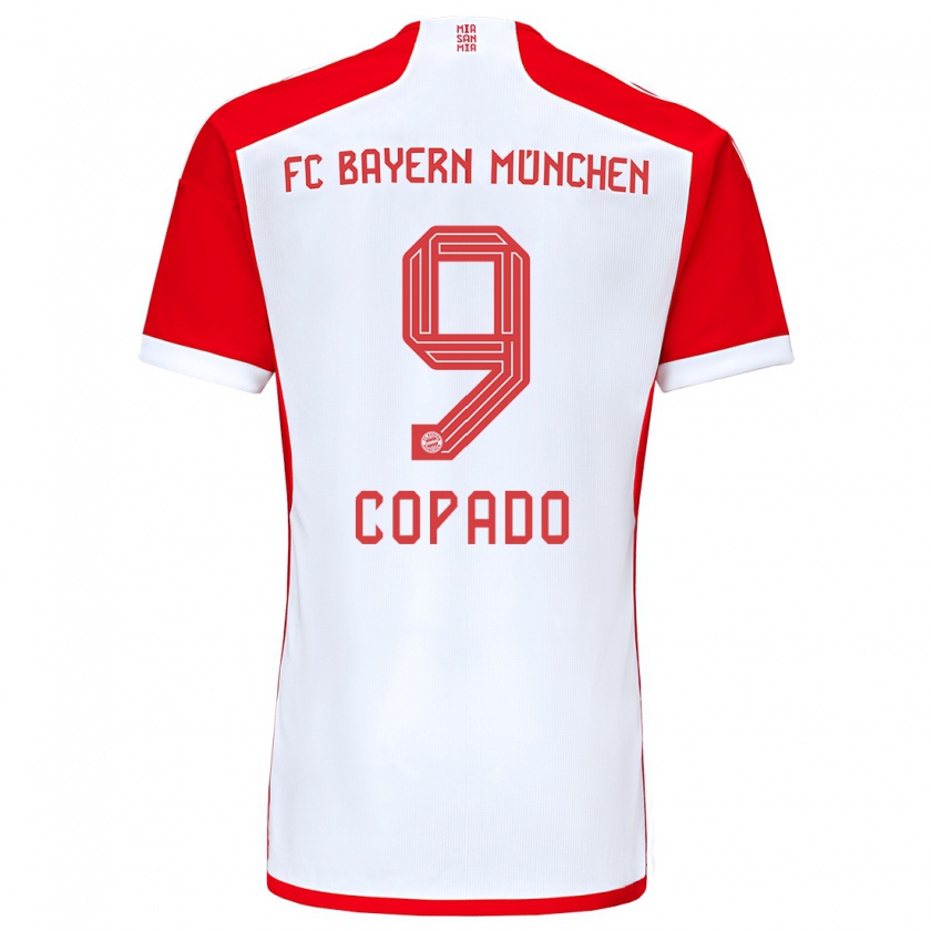 Kandiny Homme Maillot Lucas Copado #9 Rouge Blanc Tenues Domicile 2023/24 T-Shirt