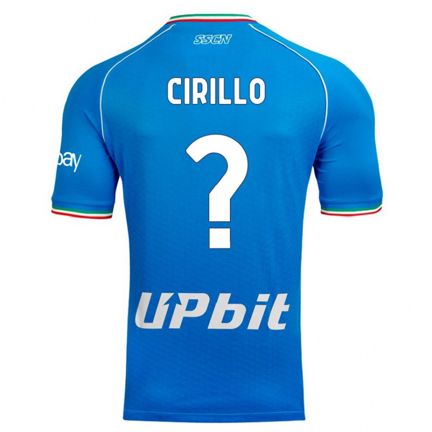 Kandiny Homme Maillot Gioele Cirillo #0 Bleu Ciel Tenues Domicile 2023/24 T-Shirt