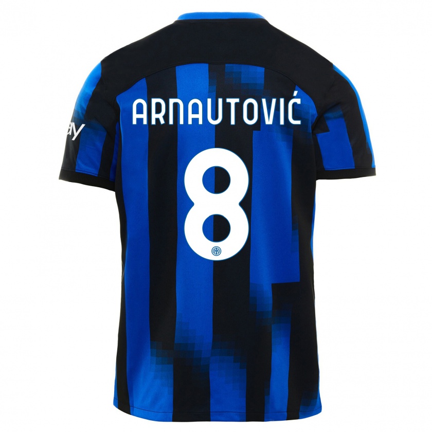 Kandiny Homme Maillot Marko Arnautovic #8 Noir Bleu Tenues Domicile 2023/24 T-Shirt