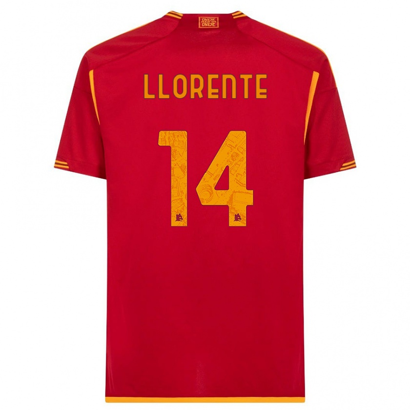 Kandiny Homme Maillot Diego Llorente #14 Rouge Tenues Domicile 2023/24 T-Shirt