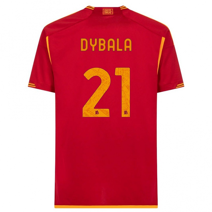 Kandiny Homme Maillot Paulo Dybala #21 Rouge Tenues Domicile 2023/24 T-Shirt