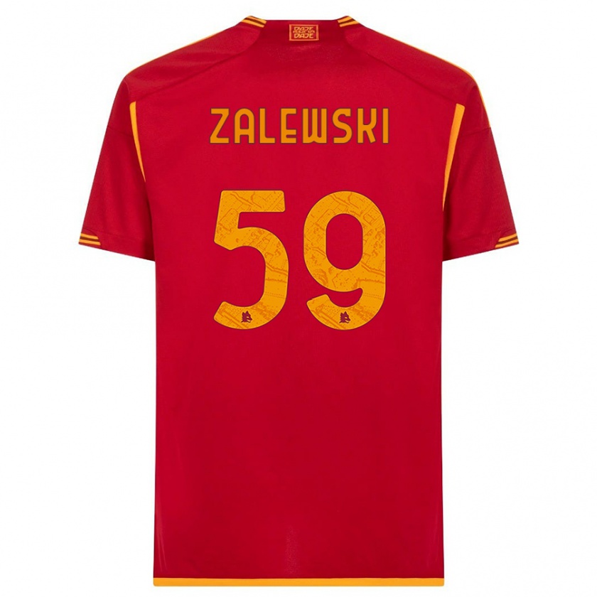 Kandiny Homme Maillot Nicola Zalewski #59 Rouge Tenues Domicile 2023/24 T-Shirt