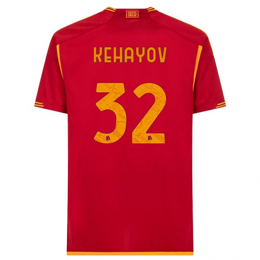 Kandiny Homme Maillot Atanas Kehayov #32 Rouge Tenues Domicile 2023/24 T-Shirt