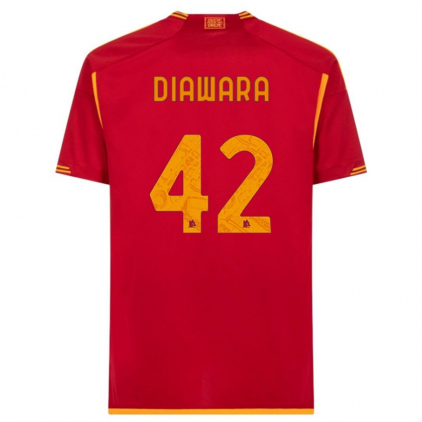 Kandiny Homme Maillot Amadou Diawara #42 Rouge Tenues Domicile 2023/24 T-Shirt