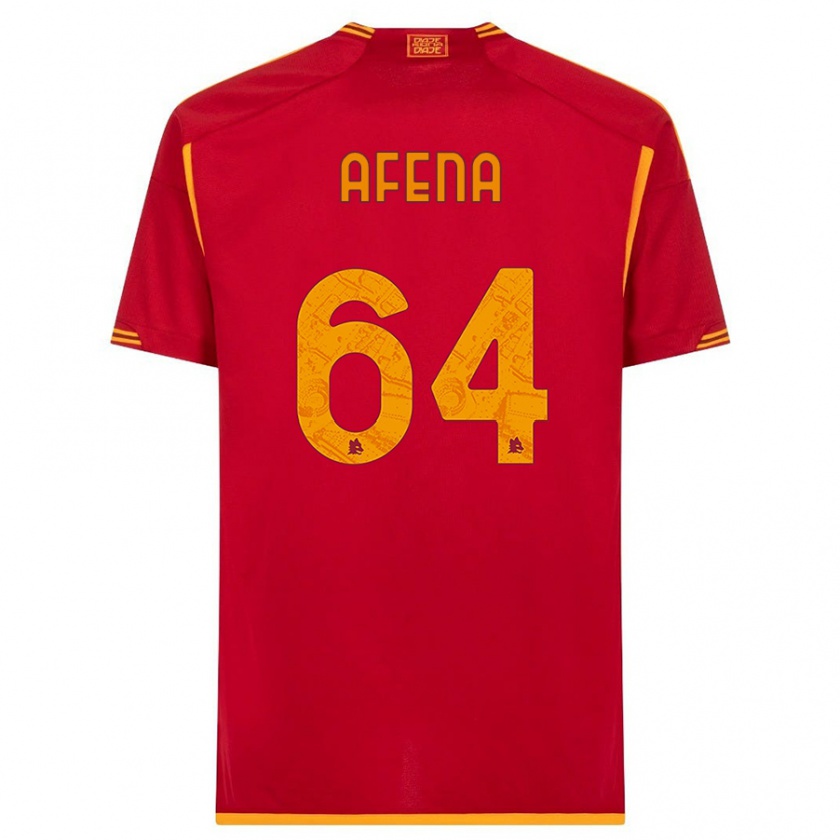 Kandiny Homme Maillot Felix Afena-Gyan #64 Rouge Tenues Domicile 2023/24 T-Shirt