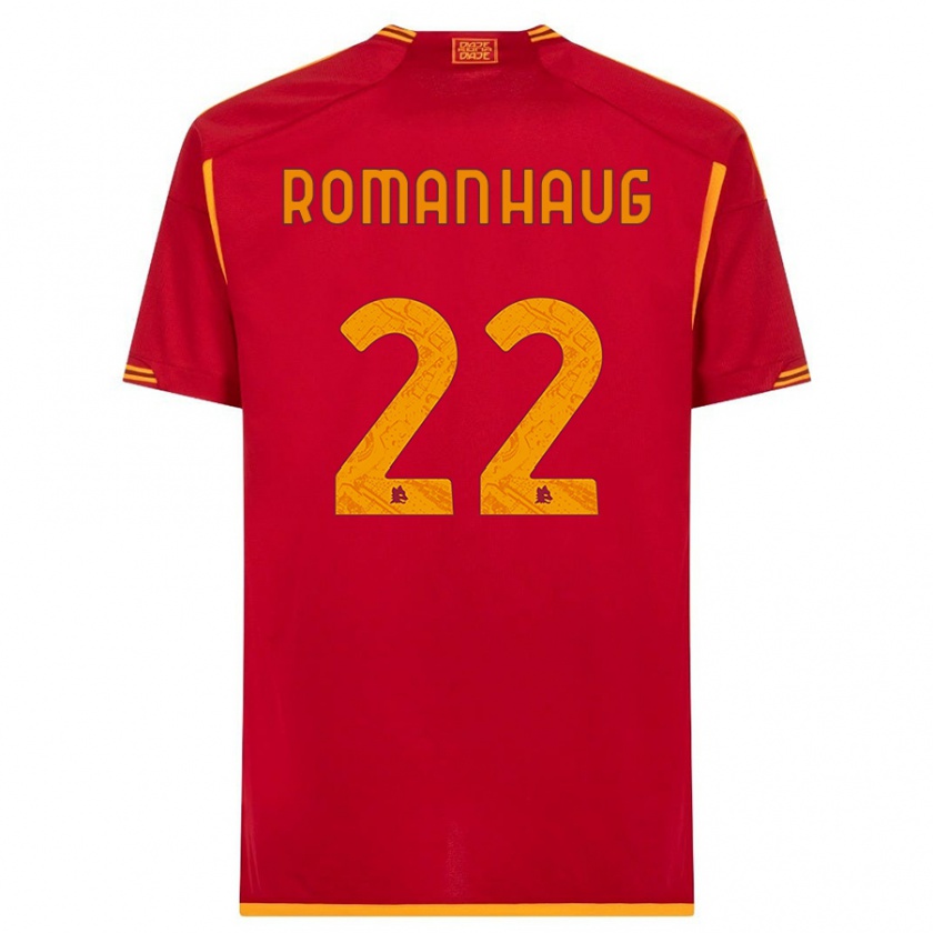 Kandiny Homme Maillot Sophie Roman Haug #22 Rouge Tenues Domicile 2023/24 T-Shirt
